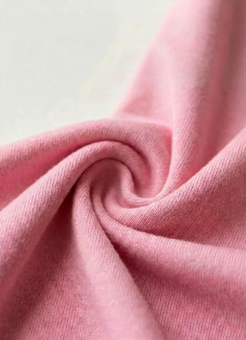 95% viscose from bamboo, 5% spandex — a 4-way-stretch knit, breathable.